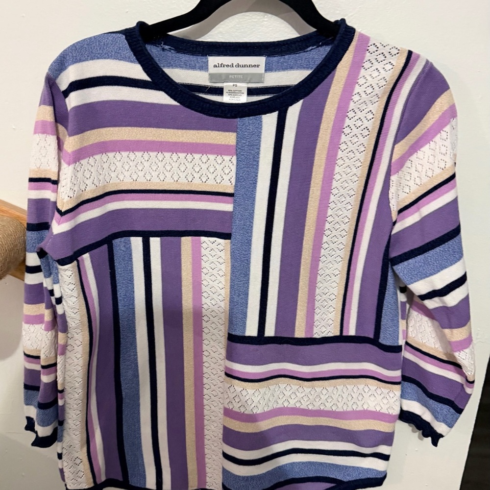 Alfred Dunner Multicolor Knit Top